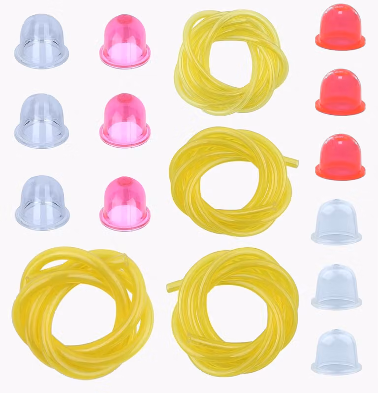 Set di tubi per benzina, composto da 2 tubi da 3,5 mm e 2 tubi da 2,5x5 mm, adatti a diversi tipi di attrezzature da giardino