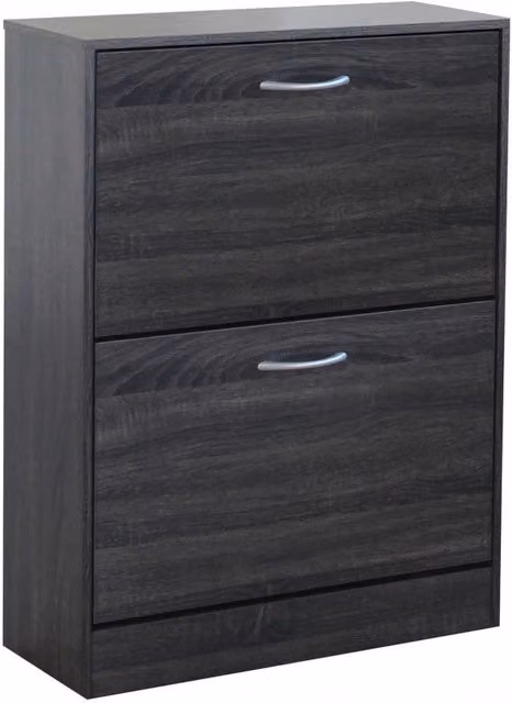 Scarpiera Sally 60x24x80 h cm in Legno Grigio Scuro