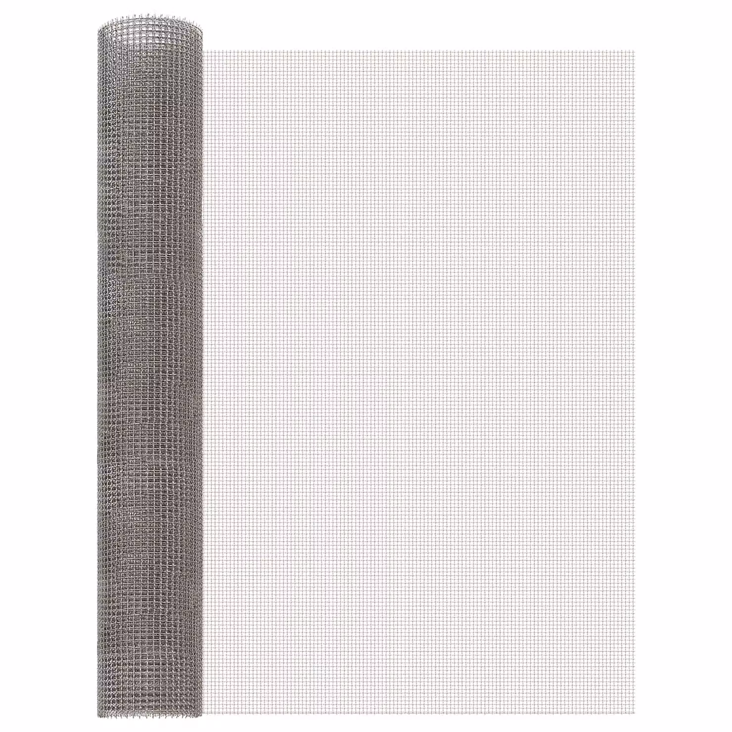 Rete per schermatura vidaXL in acciaio inossidabile Argento L: 1000 cm, H: 80 cm