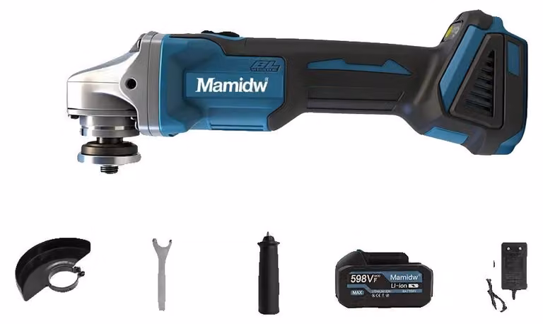 Smerigliatrice angolare, motore ad alte prestazioni, utilizzo versatile, set di 1 batteria