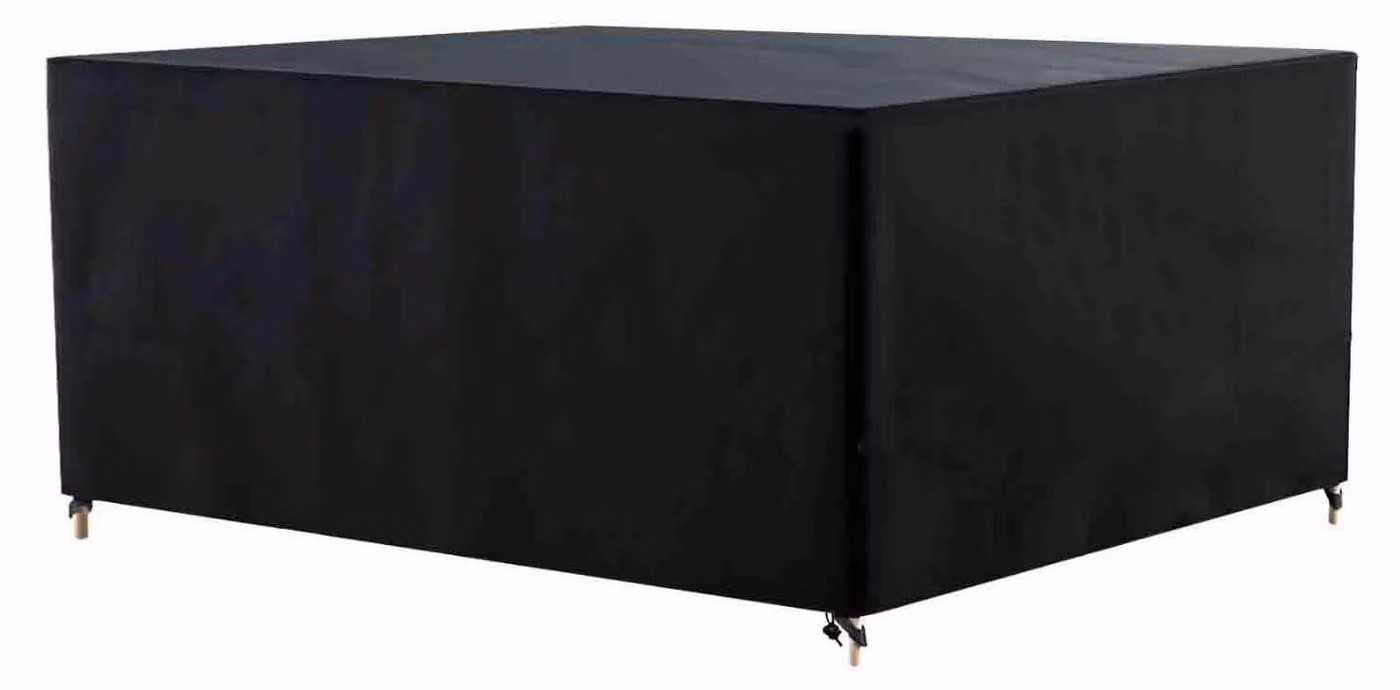 Copertura per mobili da giardino, adatta per terrazze, tavoli e sedie, colore nero, dimensioni 250x210x71 cm. Impermeabile, protezione UV, resistente al vento
