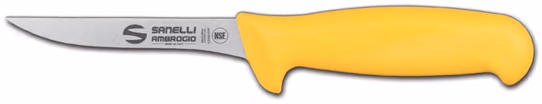 Coltello scannapolli cm 11giallo linea Supra di Sanelli Ambrogio