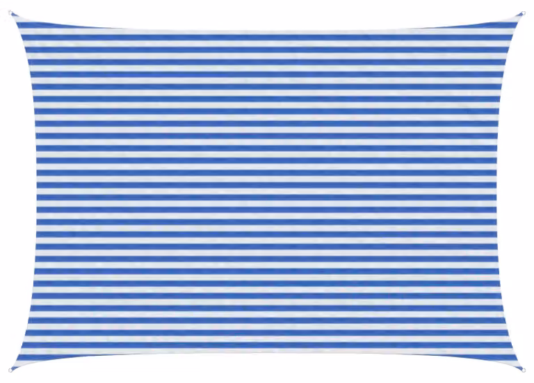 Telo Ombra Blu e Bianco 3,5 x 5 m HDPE