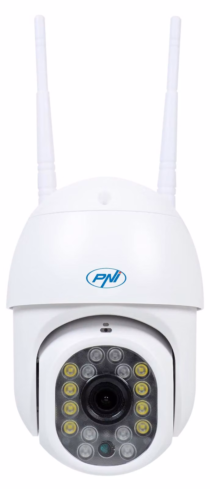 Telecamera di videosorveglianza wireless PNI IP440, con funzionalità PTZ (pan-tilt-zoom), risoluzione 4 MP, zoom digitale e supporto per schede Micro-SD