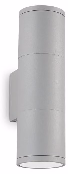 Applique Moderna Gun Alluminio Grigio 2 Luci Gu10