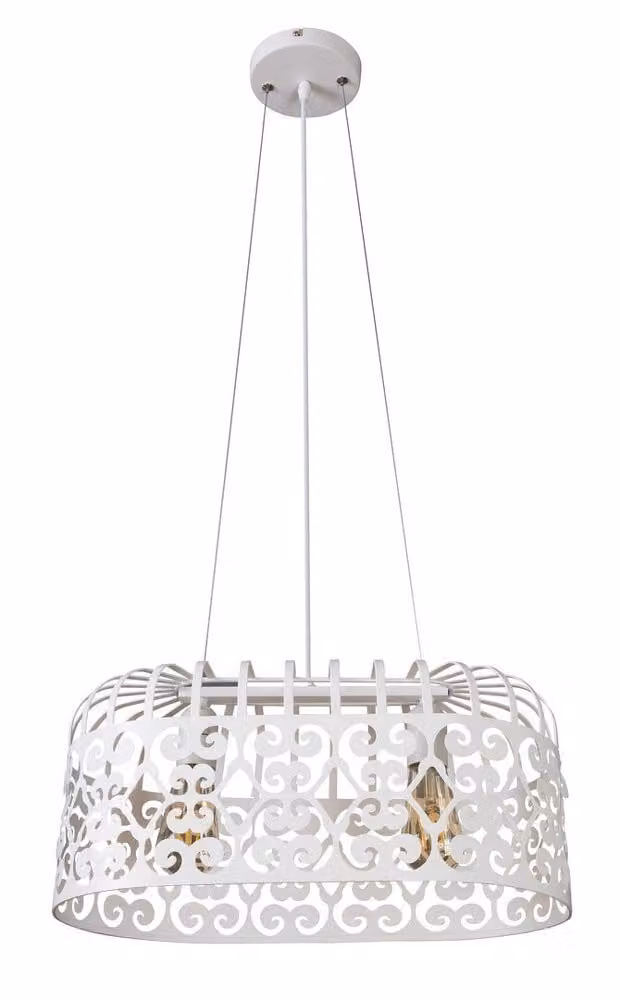 Lampada a sospensione Alessandra bianca 2xE27x60W in metallo, dimensioni: 175x46x46 cm, IP20, Rabalux