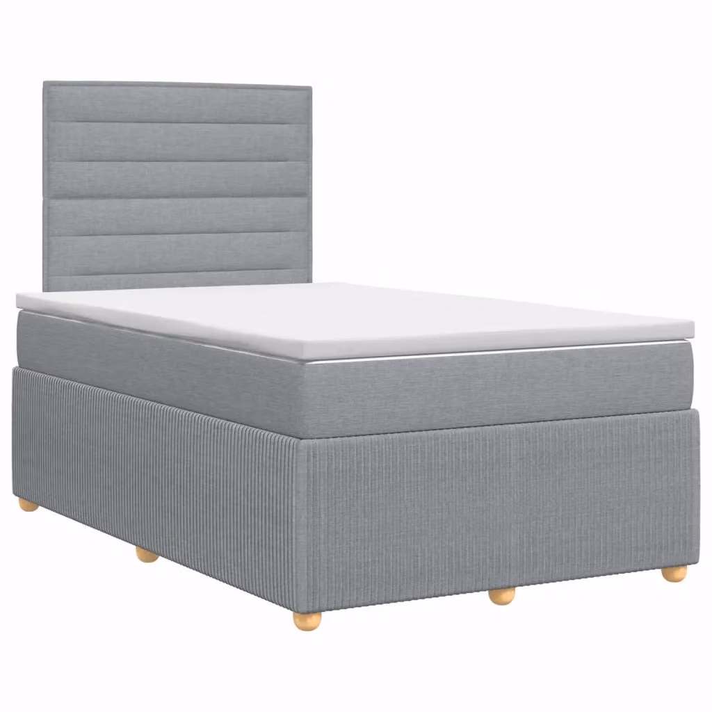 Letto box spring con materasso ibrido vidaXL Grigio Chiaro L/P/H: 200 x 120 x 46 cm – 2