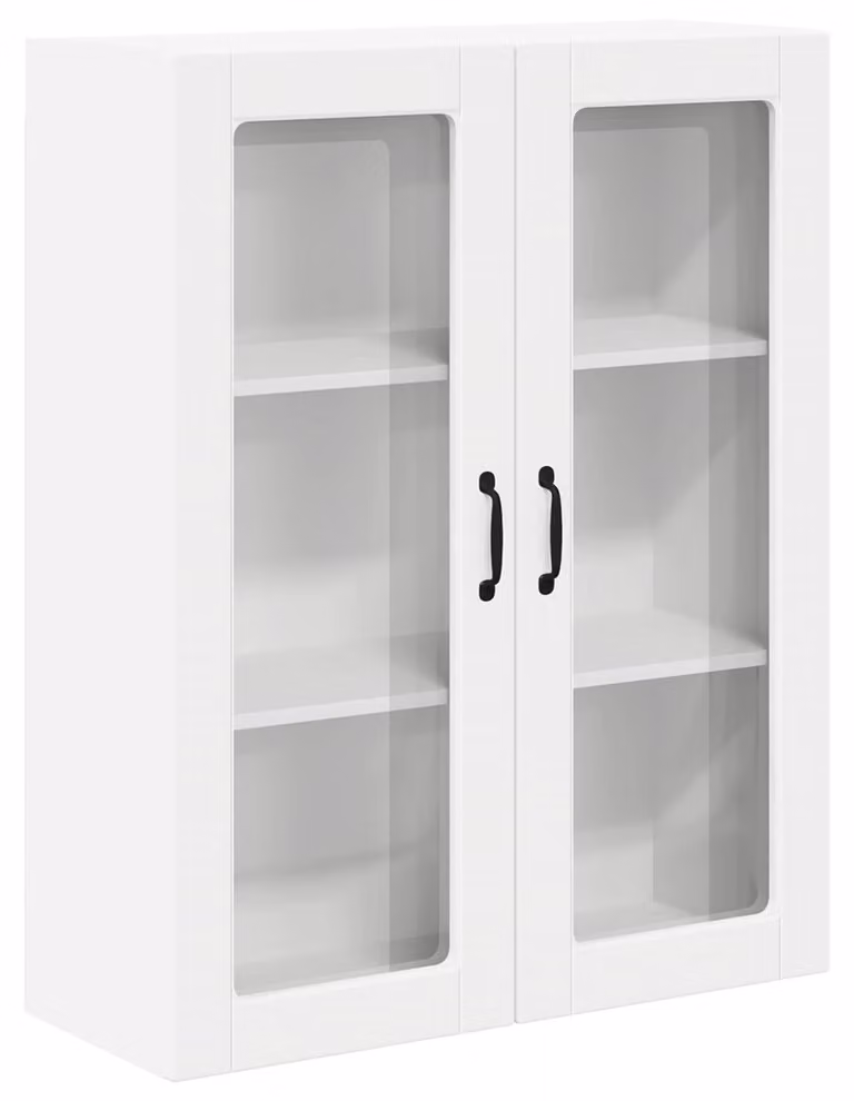 Mobile in vetro da parete LUCCA Bianco 80 x 31 x 100 cm