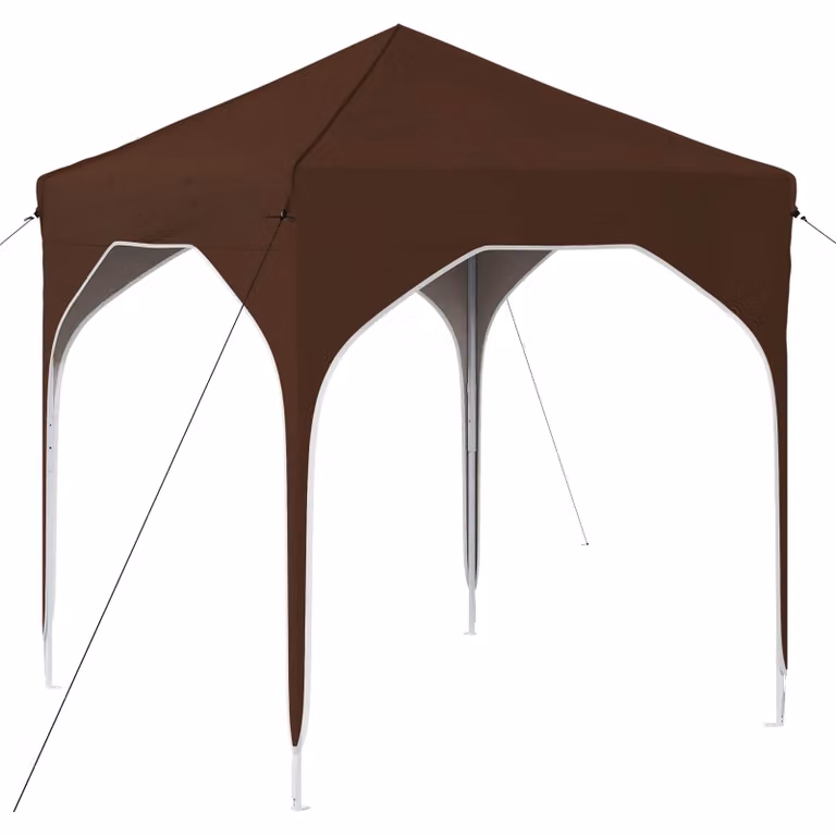 Tenda per feste a pop-up 194 x 194 x 245 cm Marrone