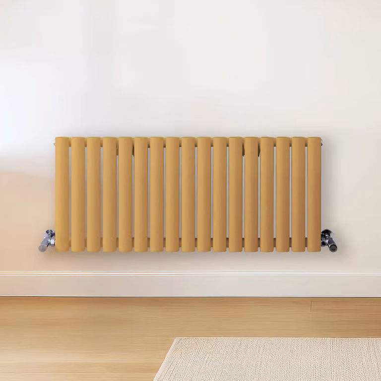 Radiatore di Design Orizzontale Giallo (Autumn Giallo) - 400mm x 1000mm - Pannello Doppio  - Revive