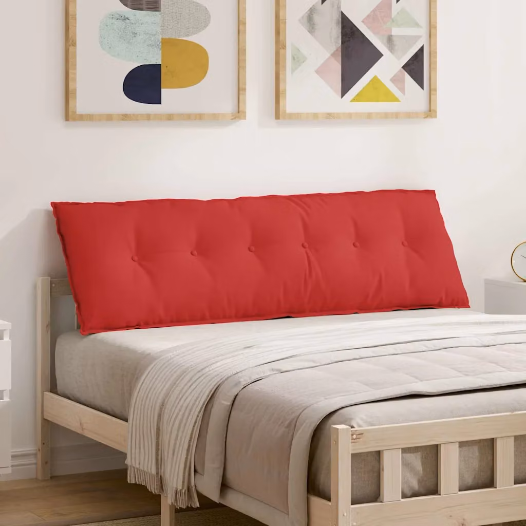 Cuscino per schiena vidaXL rosso in tessuto di poliestere L/P/H: 160 x 19 x 50 cm