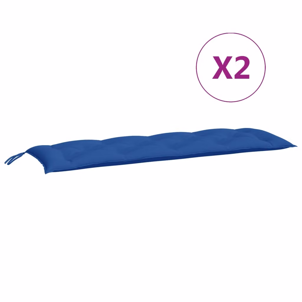 Cuscini per Panca 2 pz Blu 150x50x7 cm in Tessuto Oxford