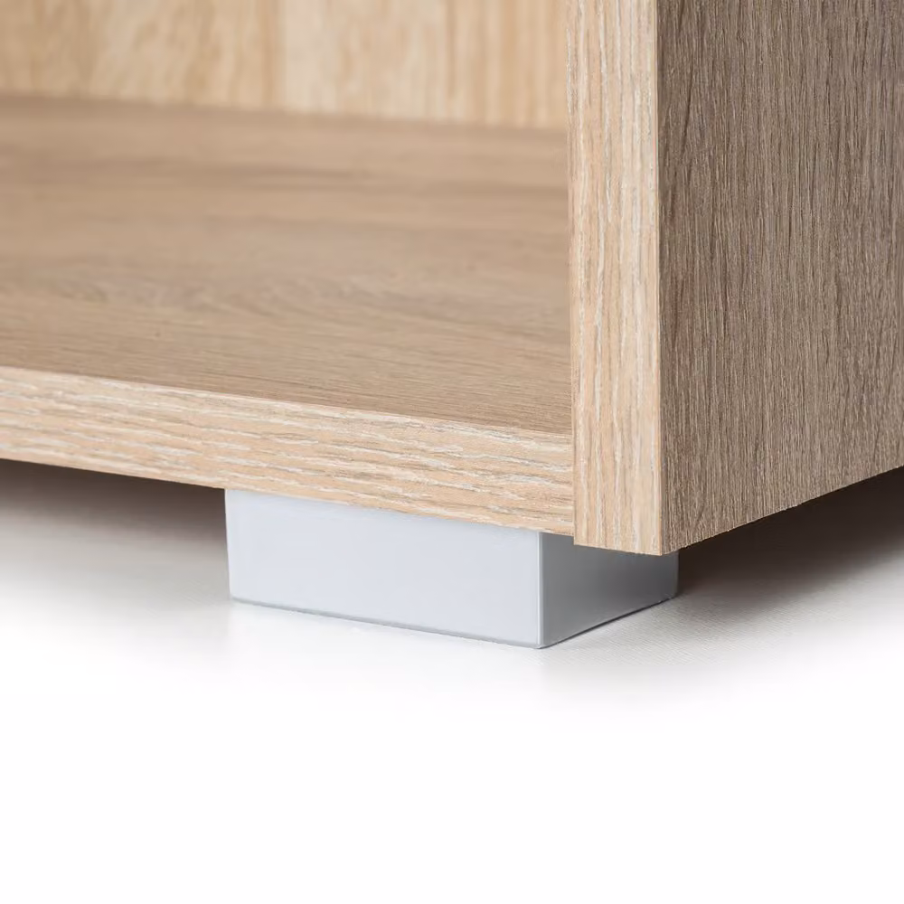 Libreria Vela Casaria® in legno di quercia con 3 ripiani regolabili, colore beige/marrone, L: 115 cm, H: 60 cm, P: 28 cm – 2