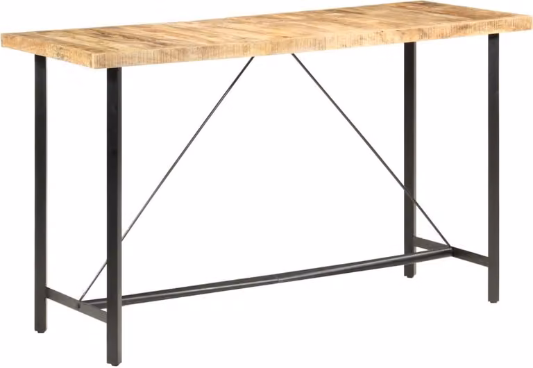 Tavolo da bar 180x70x107 cm Legno di mango grezzo
