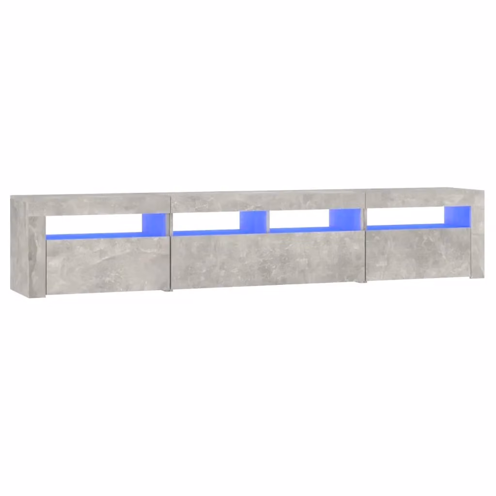 Mobile Porta TV Moderno vidaXL con Luci LED Integrate Grigio, L: 210 cm, P: 35 cm, H: 40 cm – 2