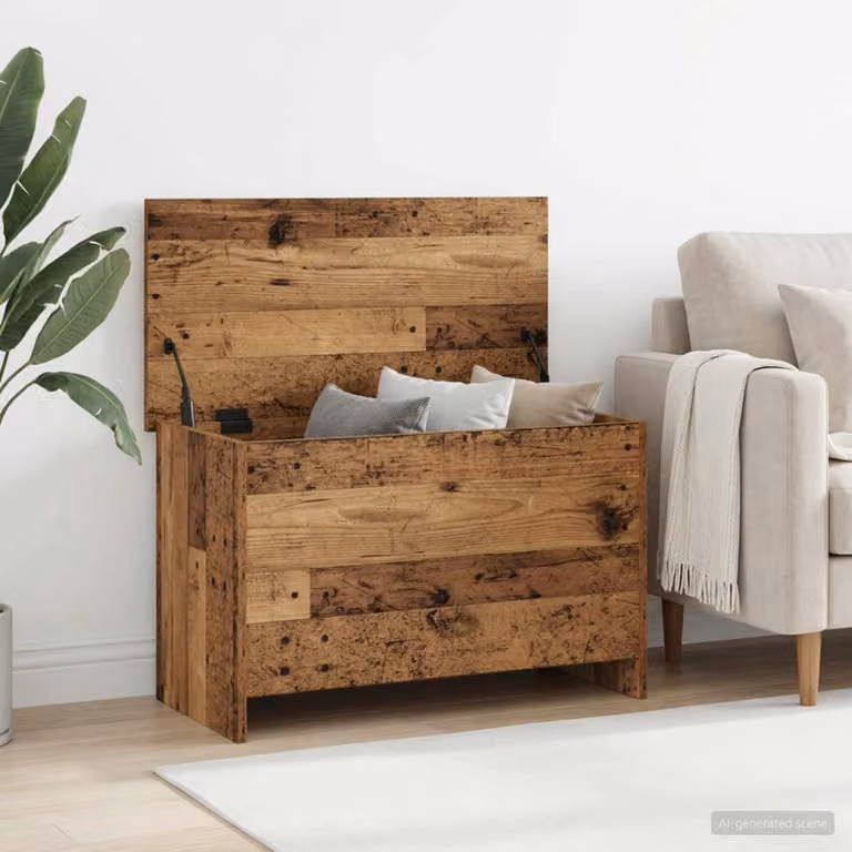 Cassa di stoccaggio vidaXL in legno color marrone stile moderno L 80 cm x P 40 cm x H 50 cm