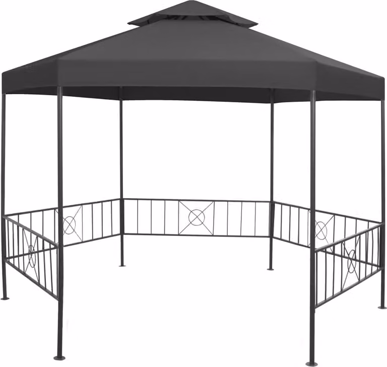 The Living Store Gartenpavillon 323x275x265 cm Anthrazit