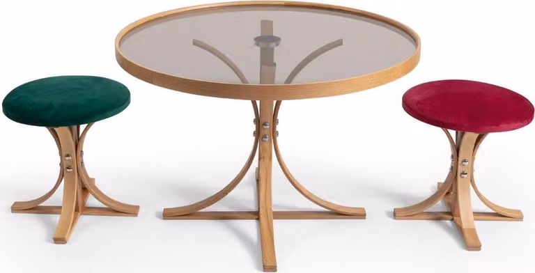 Wohnzimmer Set Couchtisch 2x Hocker Luxus Möbel Tisch Kaffee Modern
