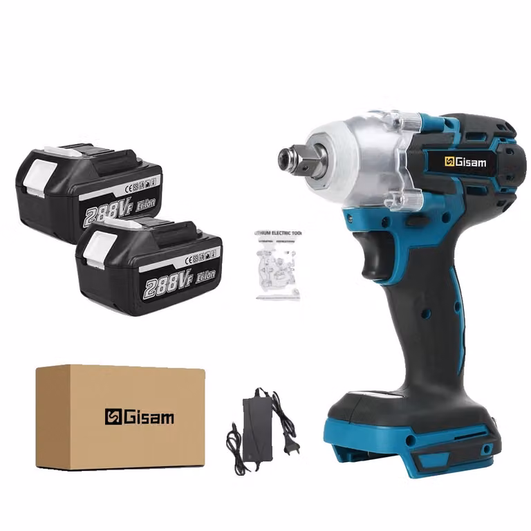 Avvitatore a impulsi elettrico a batteria, coppia 520NM, velocità 4200 giri/min, 2 batterie