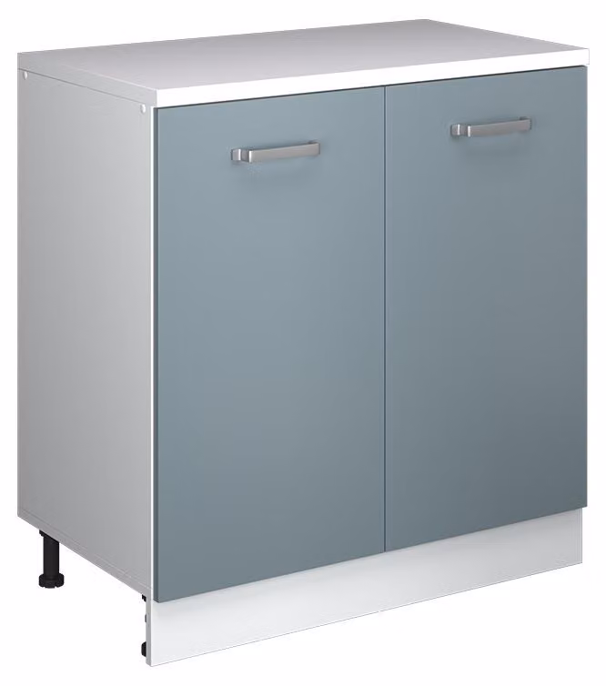 Mobile cucina sottotetto Vicco R-Line Grigio-blu 80 cm senza inclinazione con 2 ante, Model 61823