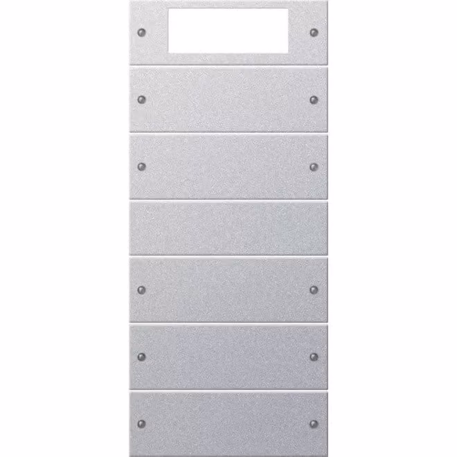 Gira 219526 Set di interruttori a bilanciere a 5 vie Plus System 55, colore alluminio