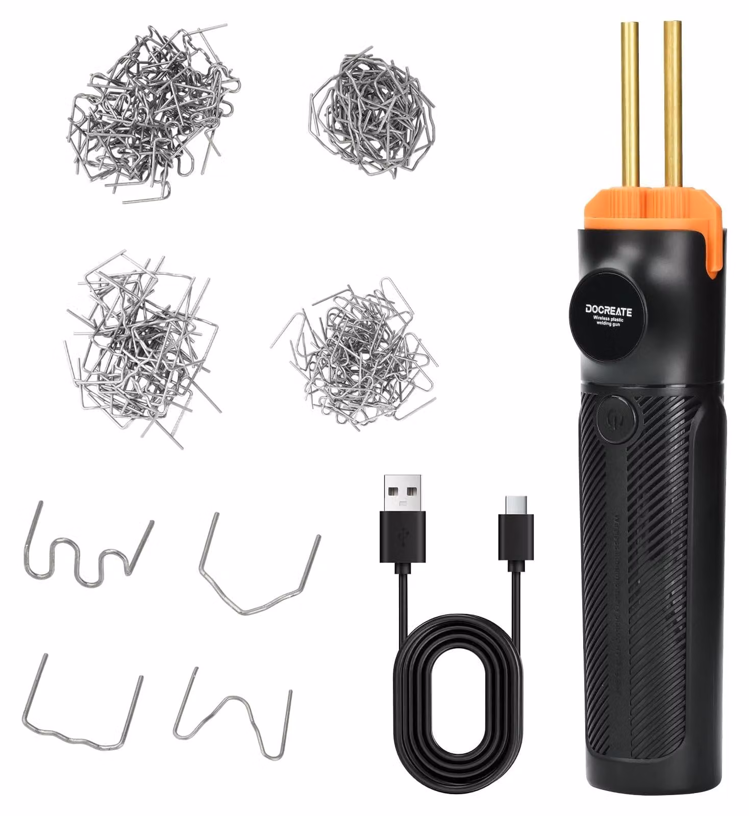 Kit di riparazione plastica con 200 elementi di saldatura e batteria da 4000 mAh