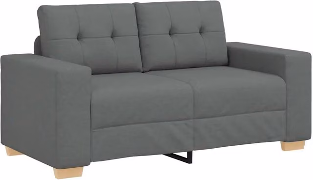 Divano | Divano da soggiorno | Sofa Divanetto Grigio Scuro 160x77x82 cm in Tessuto