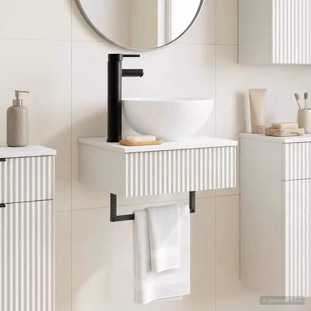 Lavabo da parete bianco lucido vidaXL L/P/H: 40 x 35 x 39 cm