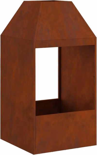 Chiminea in acciaio marrone DESIGN IN L/P/H: 50 x 50 x 100 cm CFW8353337 – 1