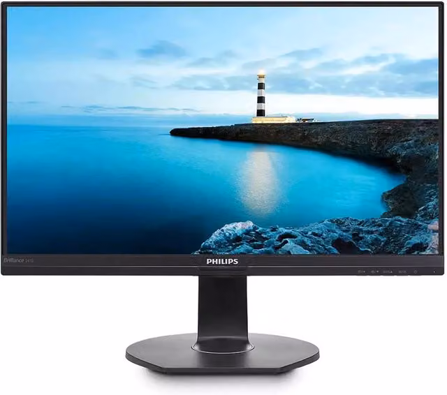 Monitor Philips 241B7QUPBEB da 23,8 pollici IPS 4K UHD, Nero, con connettività HDMI, DisplayPort, USB-C e VGA