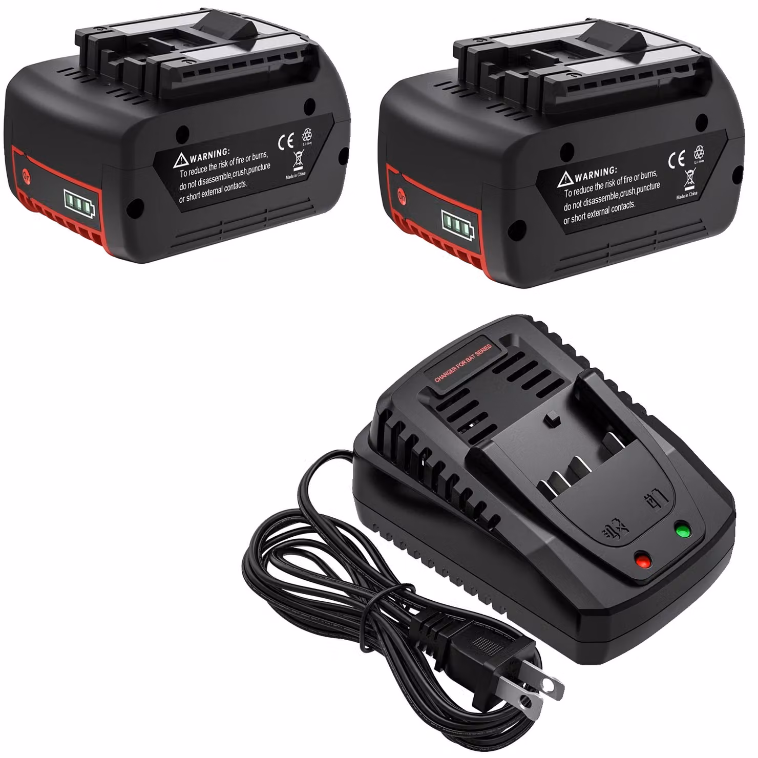Batteria per Bosch 18V, capacità 6,0Ah, agli ioni di litio, 2 B 1C