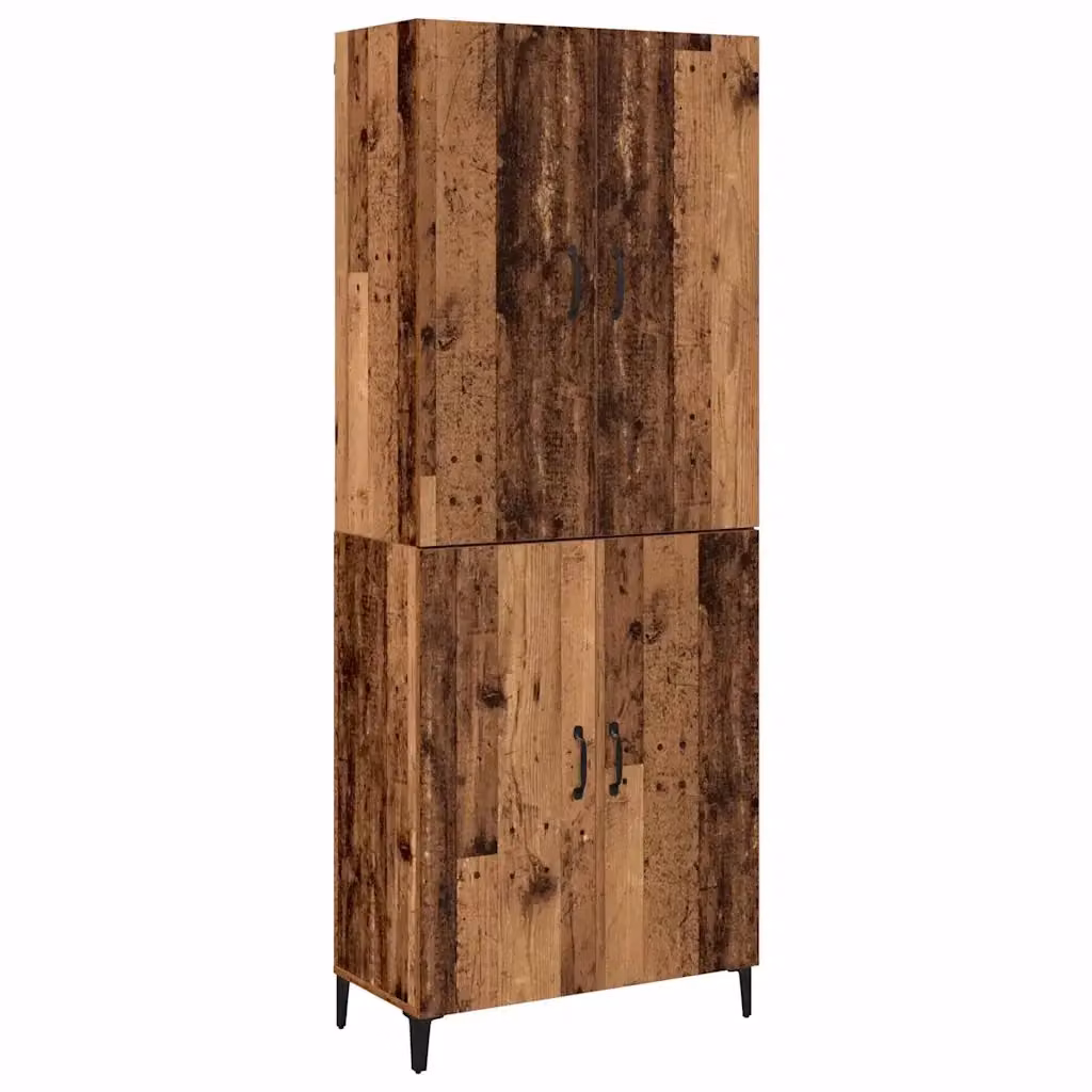 Set di 2 credenze vidaXL in legno effetto antico marrone per soggiorno e ufficio L 69,5 cm x P 34 cm x H 180 cm – 2