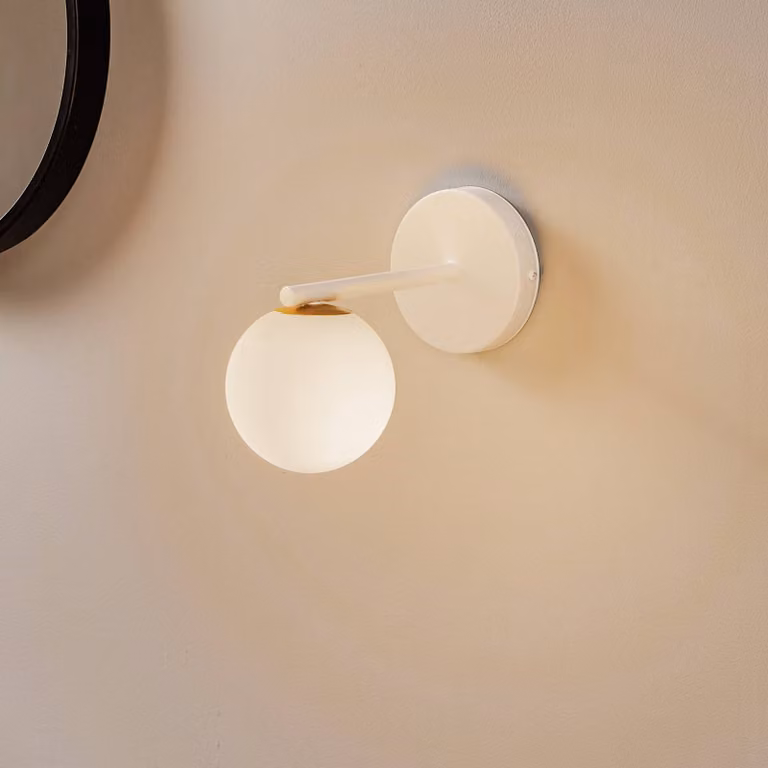 Applique da parete Gama SIGMA, dimmerabile, Bianco / Opale, Soggiorno / Sala da pranzo, Metallo, Moderno, Applique
