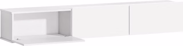 Mobile TV sospeso HOMCOM bianco con 3 cassetti per grande capacità di stoccaggio L: 180 cm, P: 31,5 cm, H: 29,8 cm