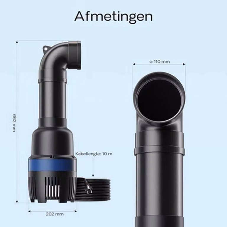 Pompa per laghetto da 26000 L/h - 135W - Efficace pompa per acqua, ideale per giardino e laghetto, con cavo da 10 metri