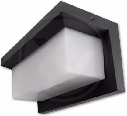 Applique da esterno a LED Lagos, nera, 12 W, bianco neutro, 840 lm, alluminio, dimensioni: 12,5 x 25,5 x 12,5 cm, IP54, MasterLed