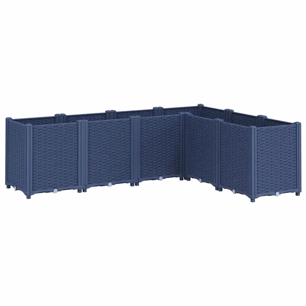 Fioriera da giardino vidaXL in plastica grigio blu L: 160 cm, P: 120 cm, H: 53 cm – 2
