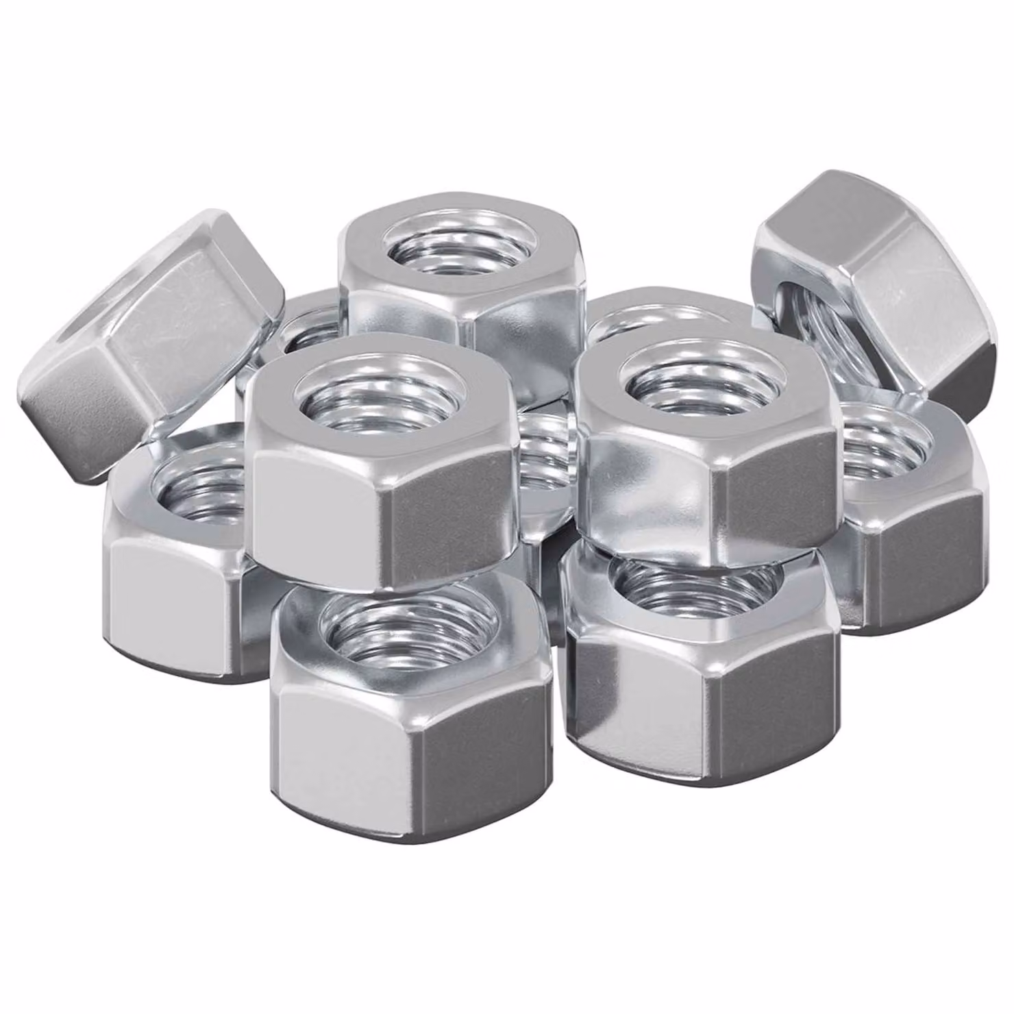 vidaXL Nuts Esagonali a Ghianda 12 pcs Argento m8 Metallo