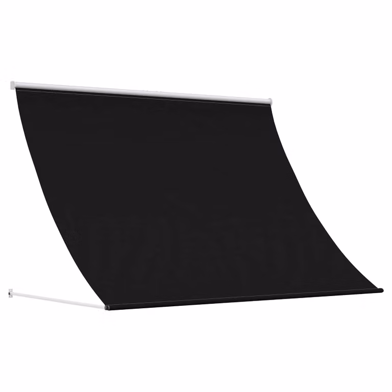 Tenda da Sole vidaXL con Bracci a Caduta, Nero, L 150 x P 150 cm