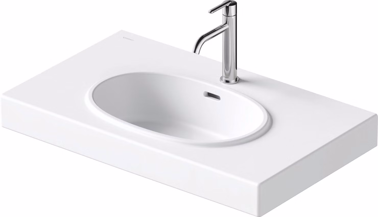 Duravit Balcoon lavabo, 1 trou pour robinet, avec trop-plein, largeur 800mm, 241280AC00, 241280AC00