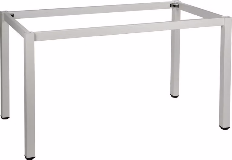 Struttura in metallo con gamba quadrata, NY-A057/K, sezione gamba 5x5 cm, dimensioni 156x66x72,5 cm, bianco