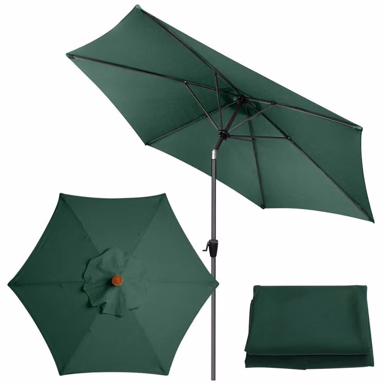 Omgoods - Telo di ricambio universale per ombrellone, 9,8 metri, verde, per giardino e balcone