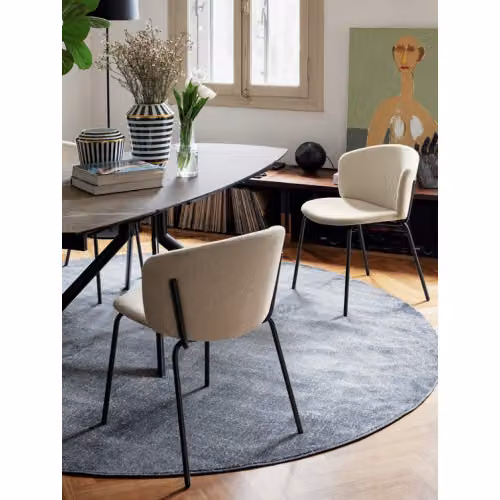 Sedia Desy Mid imbottita con gambe in metallo Connubia