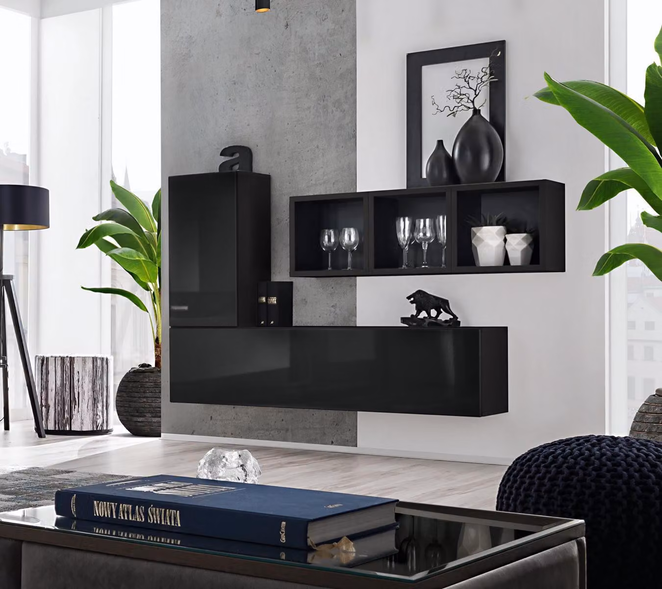 Wohnzimmer Wandregal Modern Design Wand Schrank Regal Möbel