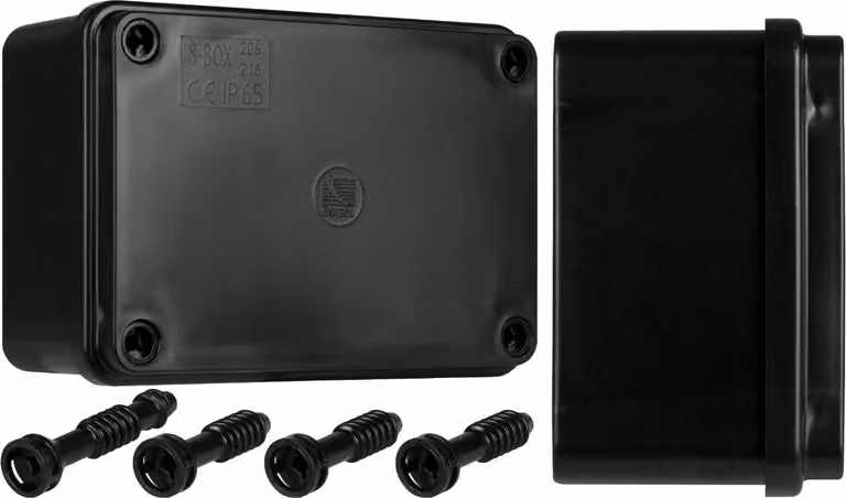 Pawbol | Scatola Ermetica S-Box 216C - Nera RAL9004 - IP65 - Impermeabile E Resistente Ai Raggi UV