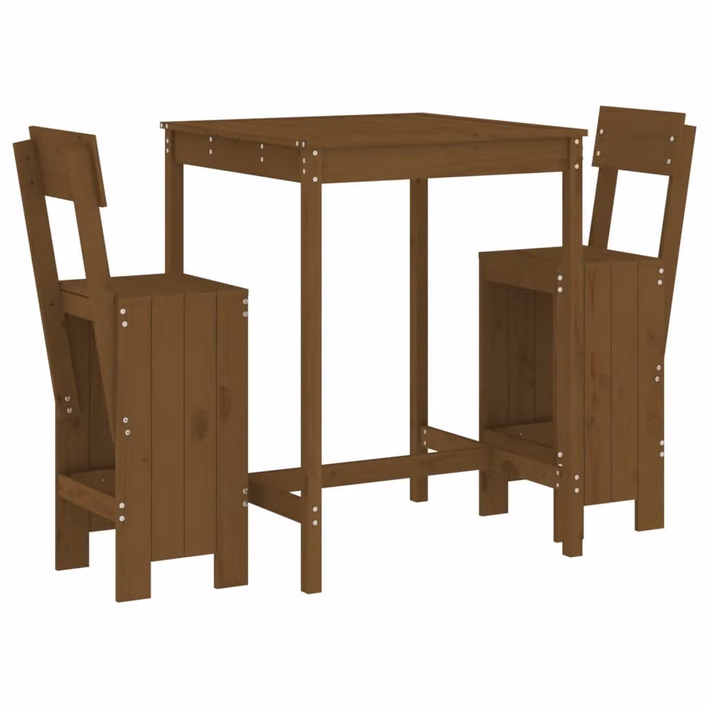 Set Bar da Giardino 3 pz ambra in Legno Massello di Pino