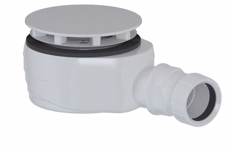 Sifone per piatti doccia, diam. 90 mm, DN40, basso, coperchio bianco