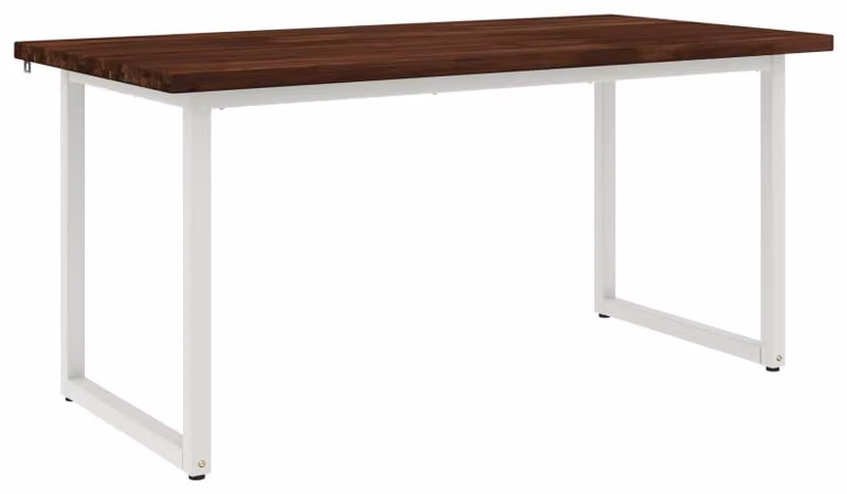 Tavolo quadrato da pranzo, dimensioni 160 x 70 x 75 cm, in legno massello di acacia