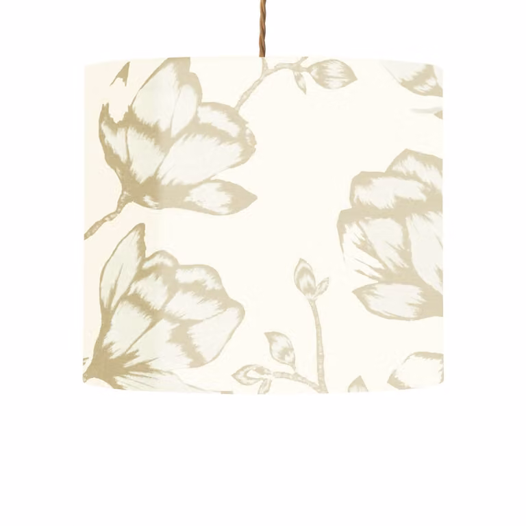 EBB & FLOW Lampada a sospensione Lustica, dimmerabile, Crema / Ambra, Soggiorno / Sala da pranzo, Tessuto / Stoffa / Seta, Design, Lampada a sospensione