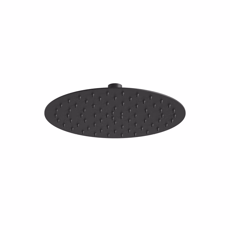 JOHO Soffione doccia a pioggia in acciaio inox Soffione doccia rotondo da incasso da 8 pollici con ugelli anticalcare D20cm Nero